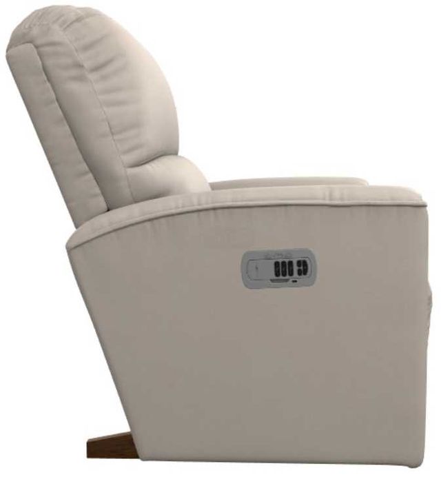 La-Z-Boy® Cade Oyster Leather Power Rocking Recliner with Headrest and Lumbar-3