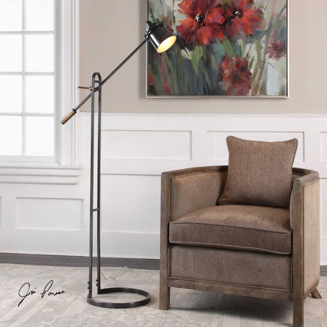 Uttermost® Chisum Dark Oil Rubbed Bronze Floor Lamp-1