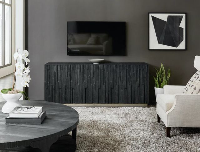 Hooker® Furniture Chapman Charred Black Shou Sugi Ban Entertainment Console-1