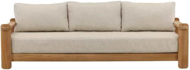 Dovetail Furniture Julie Fairfax Natural/Taupe Olefin/Wooden Outdoor Sofa-1