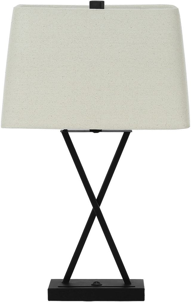 Monarch Specialties Inc. 25"H Black Metal Table Lamp-0