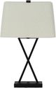 Monarch Specialties Inc. 25"H Black Metal Table Lamp-0
