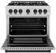 ZLINE Autograph Edition 36" Stainless Steel Pro Style Gas Range with Matte Black Accents-1