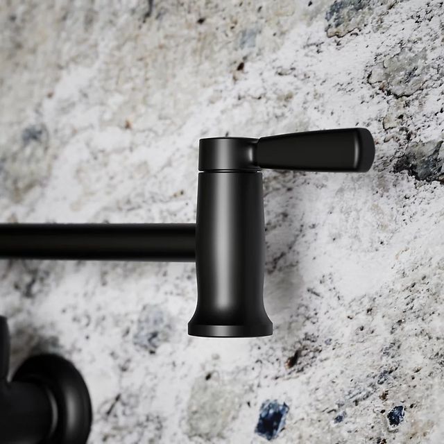 KOHLER® Matte Black Wall-Mount Pot Filler-3