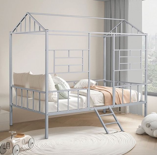 Furniture of America® Rhonda Silver Twin Loft Bed-1