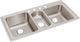 Elkay Lustertone® Classic Lustrous Satin 43" x 22" x 10" 4-Hole Triple Bowl Drop-In Sink-0