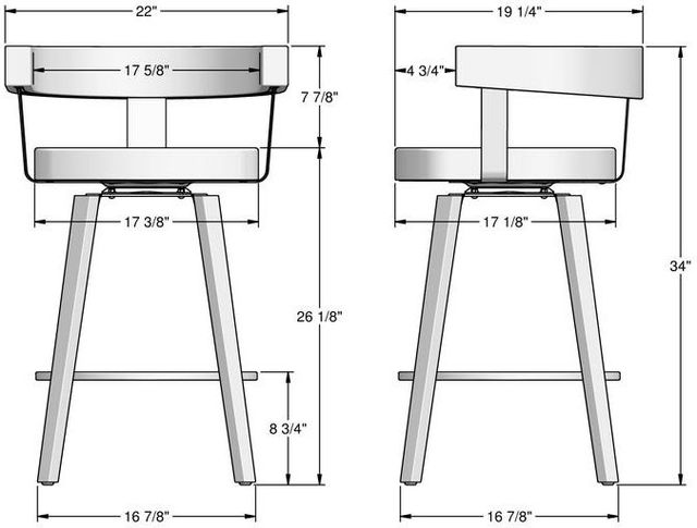 Amisco Customizable Fletcher Swivel Counter Stool-2