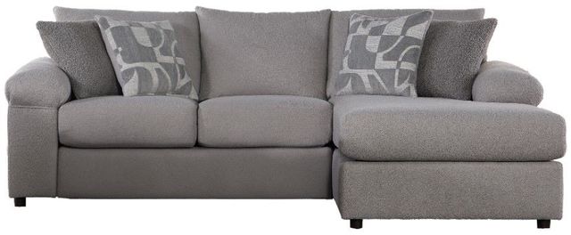 New Classic® Home Furnishings Remi 2-Piece Light Gray L-Shape Sectional and Chaise-0