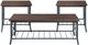Elements International Mica 3-Piece Black/Brown Table Set-0