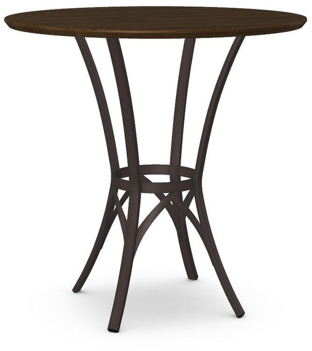 Amisco Customizable Kai Solid Ash Bar Table with 42" Tabletop -0