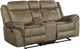 Elements International Sorrento Brown Power Reclining Loveseat-0