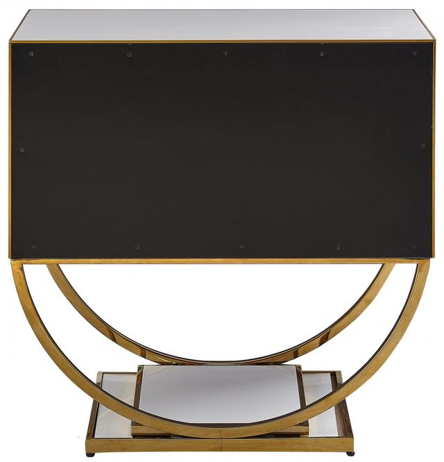 Meridian Furniture Alyssa White/Gold Side Table-1