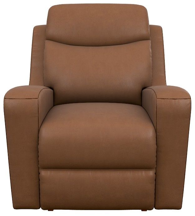 La-Z-Boy® Emmons Oak Leather Power Rocking Recliner with Headrest-1