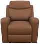 La-Z-Boy® Emmons Oak Leather Power Rocking Recliner with Headrest-1