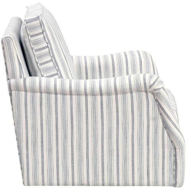 Homelegance® Bowden Blue/White Swivel Chair-3