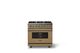 Viking® 5 Series 36" Golden Hour Pro Style Dual Fuel (NG) Range with Polished Chrome Trim-3
