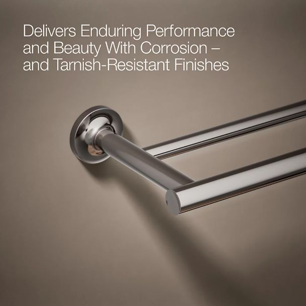 KOHLER® Purist® Vibrant Titanium 24" Double Towel Bar-4