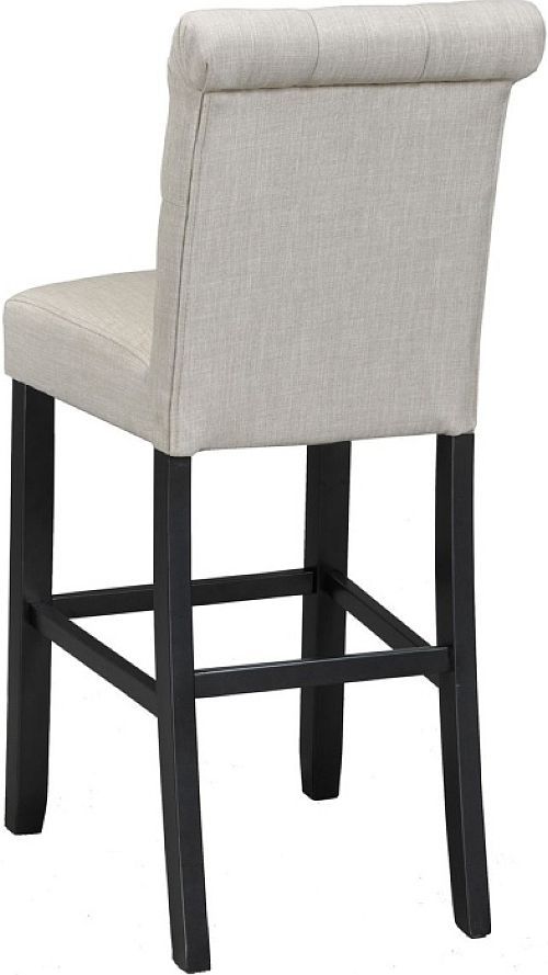Brassex Inc. Tinga 2-Piece Beige/Black 29'' Bar Stool Set-1
