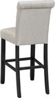 Brassex Inc. Tinga 2-Piece Beige/Black 29'' Bar Stool Set-1