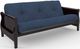 dhp furniture® Blue Espresso Wood Futon with Arms-0