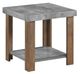 Mazin Furniture Oakbank Grey Stone End Table with Rustic Oak Base-0