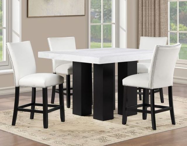 Steve Silver Co. Artemis 5-Piece White Counter Table Set-1