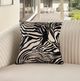 Nourison Home™ Sofia Black Jaquard Zebra Velvet Throw Pillow-2