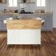 homestyles® Dolly Madison Natural Maple/White Kitchen Cart-5