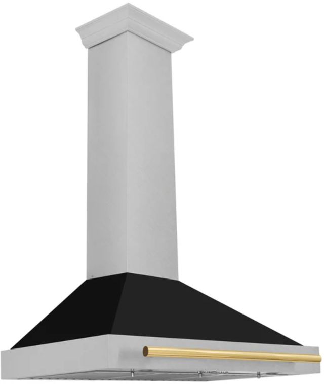 ZLINE Autograph Edition 36" Black Matte Wall Mounted Range Hood-2