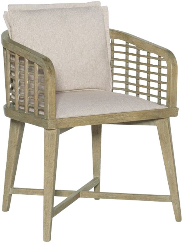 Hooker® Furniture Surfrider Driftwood/Zuri Cream Barrel Back Dining Chair-0