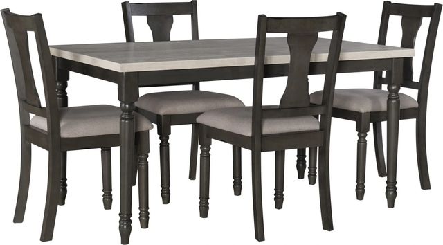 Powell® Willow 5-Piece Dark Gray/Smokey White Dining Set-0