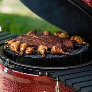 Kamado Joe® Big Joe III 58" Red Freestanding Charcoal Grill-2