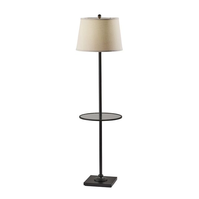 Adesso® Levitt Black Shelf Floor Lamp-0