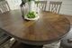Flexsteel® Plymouth Medium Brown Round Dining Table with Distressed Graywash Pedestal Legs-2