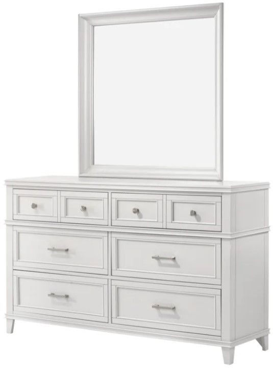 Bernards Nova II White 6-Drawer Dresser-1
