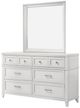 Bernards Nova II White 6-Drawer Dresser-1