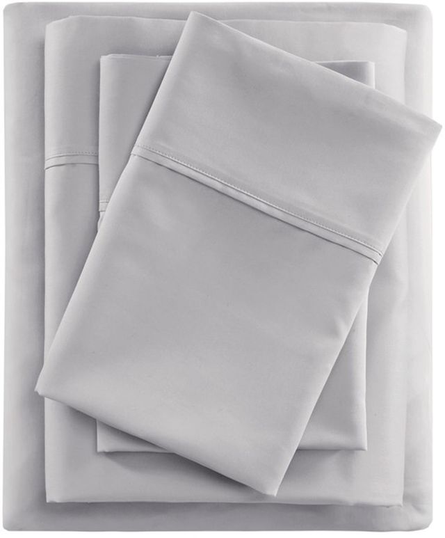 Olliix by Beautyrest Grey California King 600 Thread Count Cooling Cotton Rich Sheet Set-0