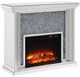 ACME Furniture Noralie Mirrored Electric Fireplace with Faux Diamond Accent-0