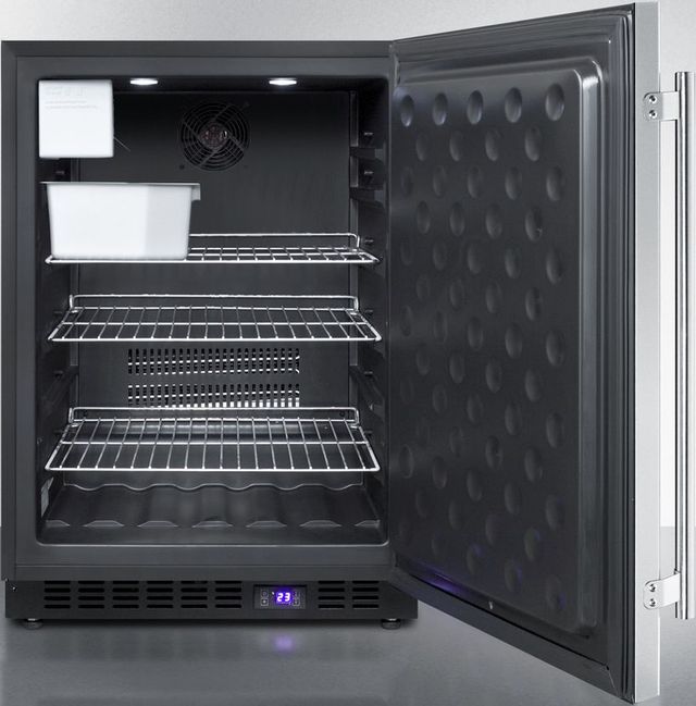 Summit® 4.7 Cu. Ft Stainless Steel Undercounter Freezer with Icemaker-1