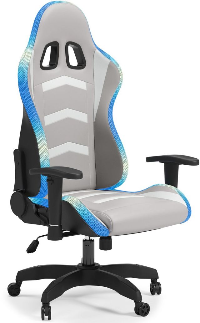 Signature Design by Ashley® Lynxtyn White/Gray Office Desk Chair-0