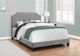 Monarch Specialties Inc. Gray Linen with Chrome Trim Full Bed-3