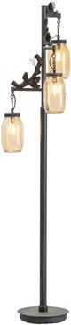 Crestview Collection Fire Catcher Black Floor Lamp-1