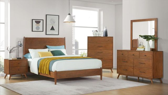 Martin Svensson Mid-Century Modern 4-Piece Cinnamon Eastern King Bedroom Set-1