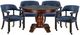 Steve Silver Co. Tournament 5-Piece Medium Cherry/Navy Dining Table Set-0