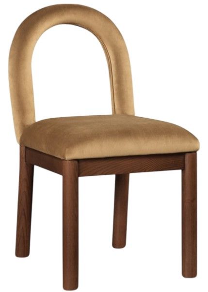 Meridian Furniture Conrad Brown Saddle/Walnut Upholstered Dining Side Chair-0