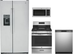 GE® 4 Piece Stainless Steel Kitchen Package