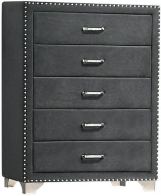 Coaster® Melody Grey 5-Drawer Upholstered Chest