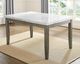 Steve Silver Co. Emily White Dining Table with Mossy Gray Base-3