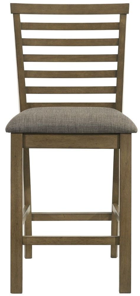 Liberty Furniture Brook Bay Gray/Sandstone Upholstered Ladder Back Counter Chair-2