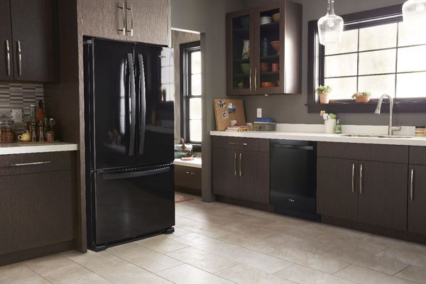 Whirlpool 33 in. 22.1 Cu. Ft. Black Freestanding French Door Refrigerator